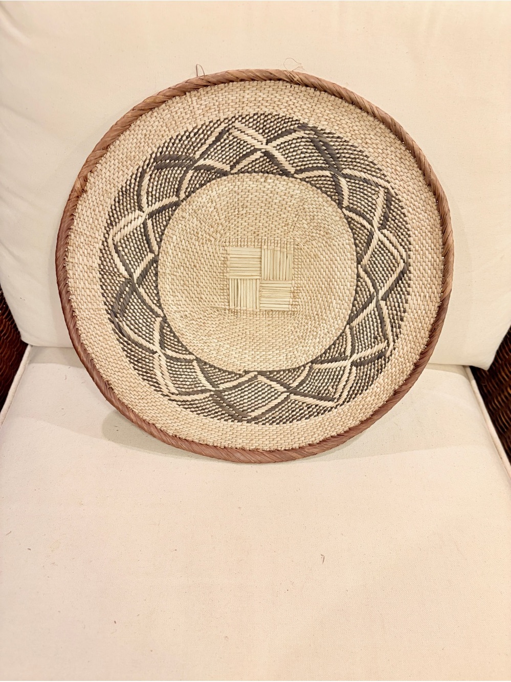 One of a Kind! NEW Woven Basket. Made by Binga people of Zambia Zimbabwe Africa